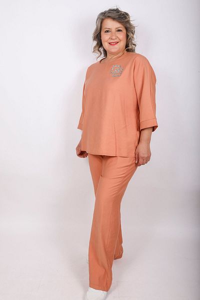 Hitit Butik طقم مكون من قطعتين بلون البطيخ البرتقالي