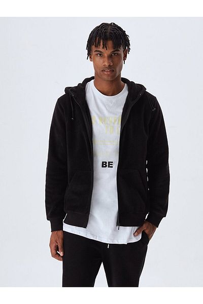 Ltb Fleece Black Cardigan