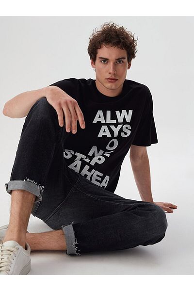Ltb Round Neck Black T-shirt