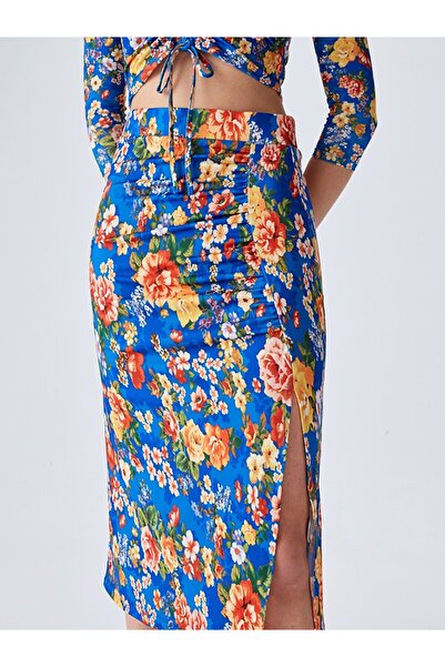 Ltb Desenli Büzgülü Etek