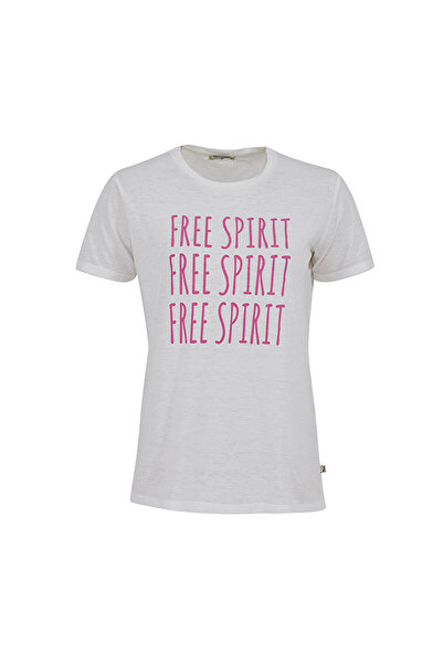 Ltb تي شيرت أبيض برقبة دائرية