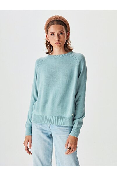 Ltb guler rotund Pulover verde