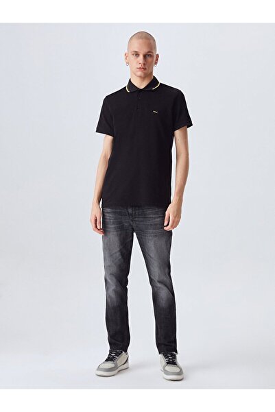 Ltb Polo Neck Black T-shirt
