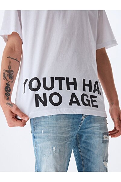 Ltb Bílé tričko s nápisem Slogan