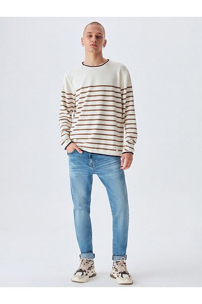Ltb Striped Crew Neck Sweater