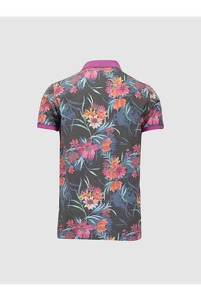 Ltb Floral Patterned Polo Neck T-shirt