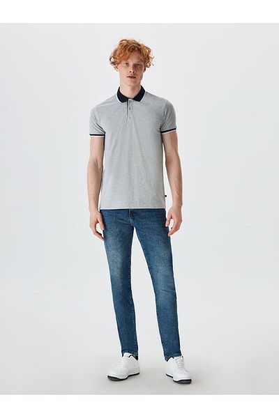 Ltb Polo Neck Gray T-shirt