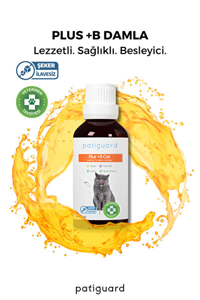 Patiguard Plus B For Cats Kediler Için Tüy Dökülmesi Engelleyici Önleyici Biyotin Tüy Sağlığı Damlası 50 ml
