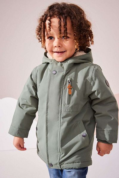 Next Baby Waterproof Wool Borg Parquet - Children's Coat Aly01692