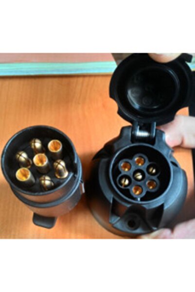 Aksa N Tipi 7li Plastik Traktör Römork Priz Ve Fiş Takımı Vidalı Tekne