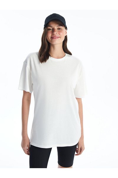 LC Waikiki LCW Women's T-Shirt - Crew Neck, Solid Cut, Short Sleeve