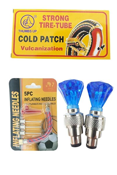 Esmay 48'li Bisiklet Lastik Tamir Yama Seti Soğuk Yama, 5'li Iğne Seti, Sensö...