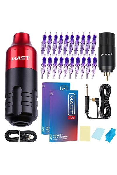MAST Kablosuz Dövme Makinesi Pro Tattoo Rotary Pen Cihazı
