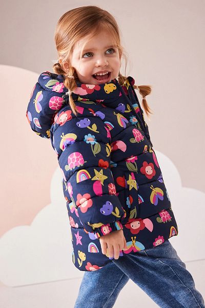Next Baby Waterproof 100% Organic Cotton Floral Patterned Children's Coat - Aly01708