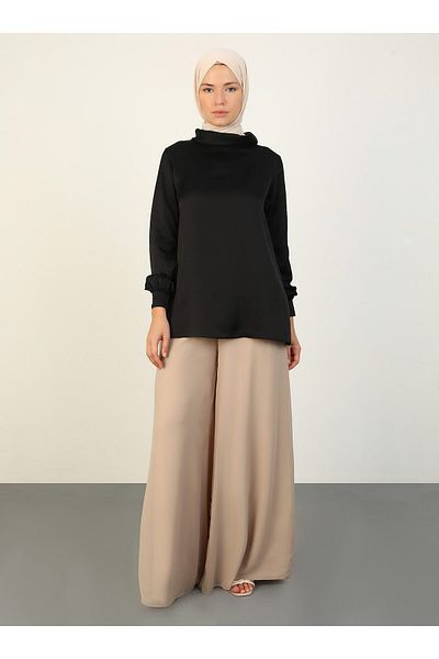 Refka Refka Chiffon Trousers Skirt - Natural Full Lined
