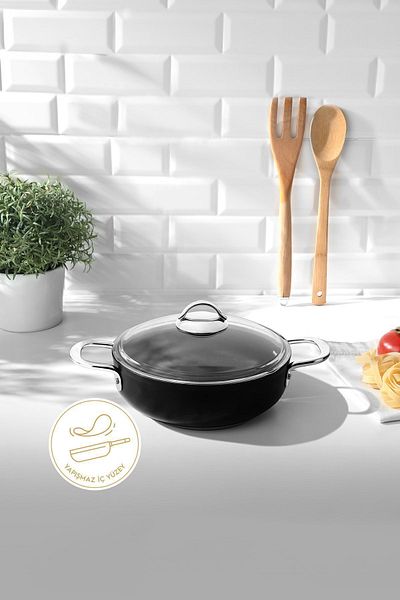 Nehir 28 Cm Width Titanium Black Carnivore Pot