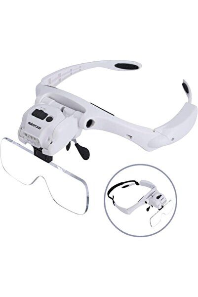 Art&Gift Büyüteç Başa Takılan 9898.7 Şarj Edilebilir 5led Işıklı Büyüteç