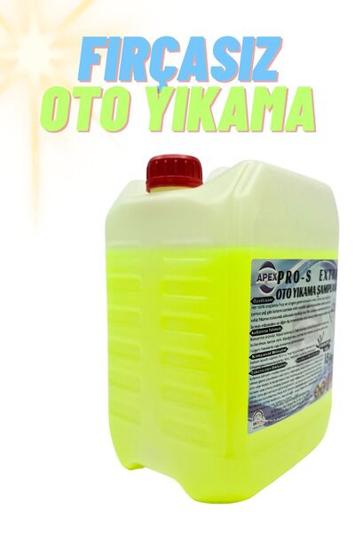 Apex Cilalı Oto Şampuanı, 5 Kg Fırçasız Oto Yıkama Şampuanı 1/60 Konsantre - Oto Yıkama Süngeri Hediye