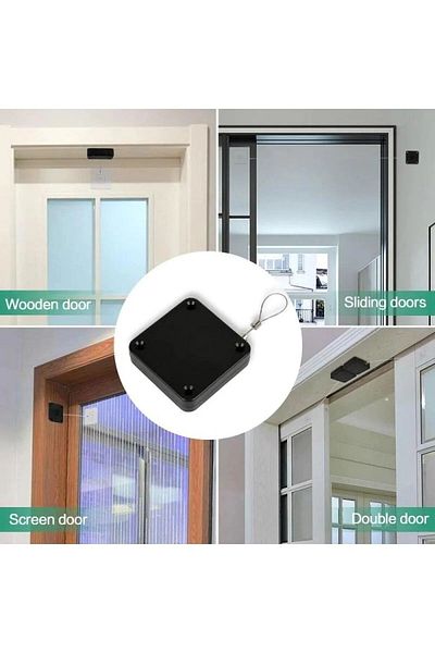 ALKESE Home Office Inner anD Outer Door Stainless Steel Spring Automatic Door Apparatus