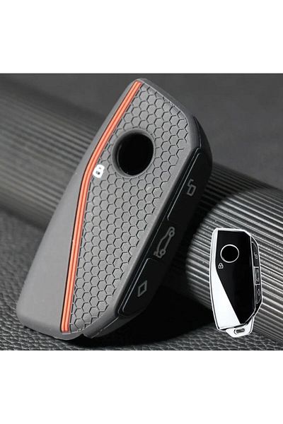 emii auto spare parts Key Case for Bmw IX I4 2 3 4 5 X3 X5 2021-2024 Black/red
