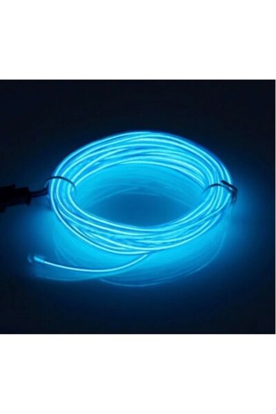FV-TUNİNG Ice Blue Car Interior Lighting Rope Strip - TorpedoLedNeon Decorative, 2 Meters