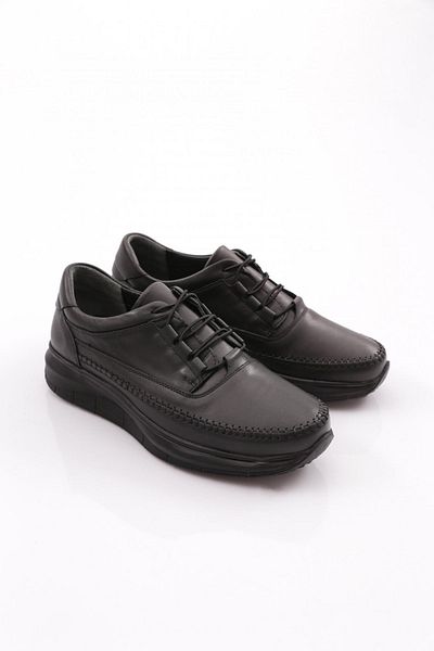DGN Ανδρικά παπούτσια Comfort Μαύρα Δερμάτινα 47812617