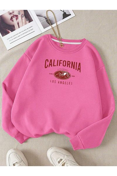 BENROMA Φούτερ California Printed Unisex Oversize Crew Neck