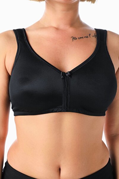 Malika Women's Black Inner Surfaces Cotton Inflation Non-Wireless Compressor Minimiser Bra 4676005-barbara