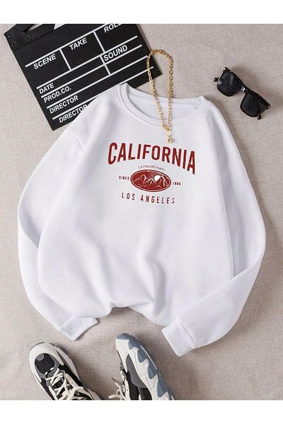 BENROMA Φούτερ California Printed Unisex Oversize Crew Neck