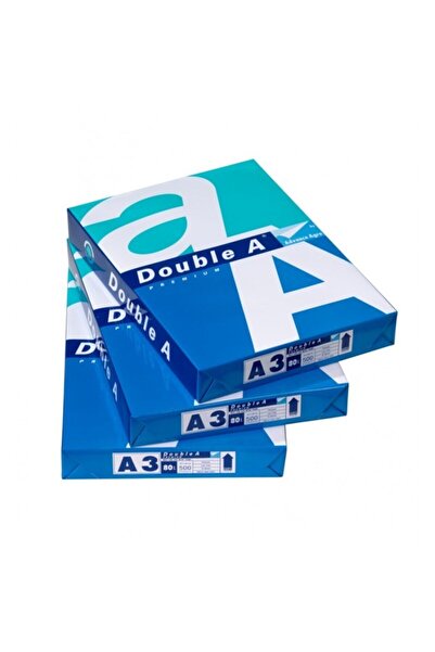DOUBLE A A3 Copy Paper - 80 Grams, 500 Pieces (1 Box=5 Pack)