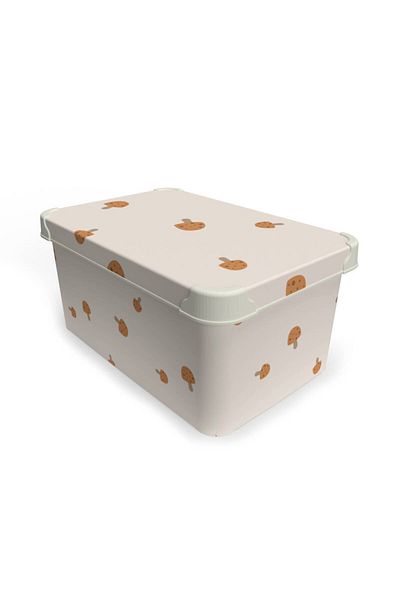 QUTU 10 Lt Colorful Mushroom Patterned Storage Box