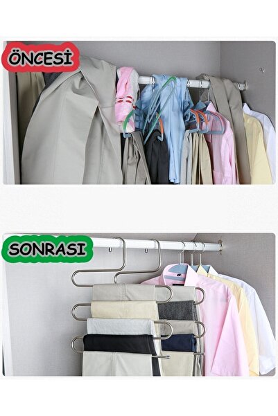 USF Μεταλλική κρεμάστρα παντελονιών 5 επιπέδων Κρεμάστρα ρούχων για κασκόλ, πετσέτες, γραβάτες