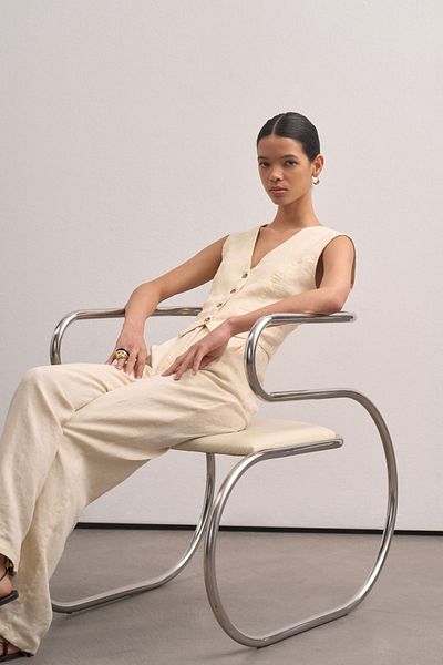 mathilda store Women's Linen Special Edition Vest