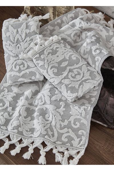 Dantela Cotton 3 Piece Bath Towel Set - Code 2001