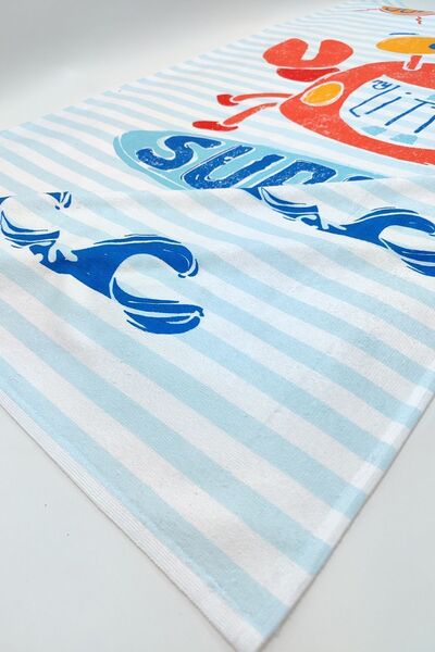 VEVİEN HOME Παιδική πετσέτα θαλάσσης Cute Crab Digital Printed 60x130 cm