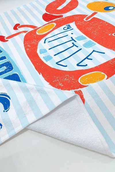 VEVİEN HOME Cute Crab Imprimat Digital 60x130 Cm Prosop De Plaja Copii