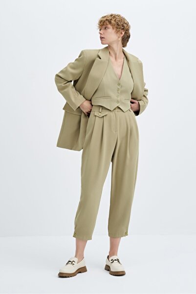 Mathilda Store Kadın Mint Yeşil Elegane Special Edition Maskülen Pantolon