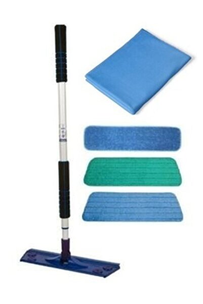 Silva Network Mikrofiber Cam Bezli Teleskopik Mop 3'lü Set Set Mss123mop31