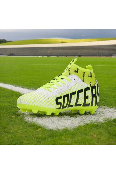 GGO FOOTBALL Cizme de fotbal pentru băieți - pentru covor și teren, pantofi sport cu șosete