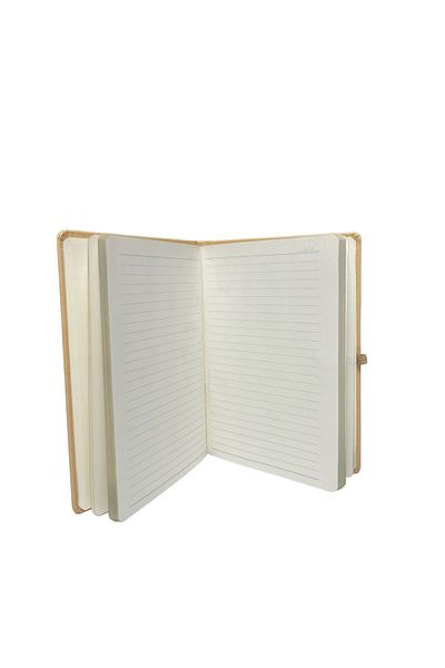 Kerem ofis Striped Thermo Leather Notebook - 15x21 Edge, Elastic Undated Agenda