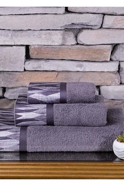 Dantela Code-9700 Digital Printed Cotton Towel Set - 3-Piece