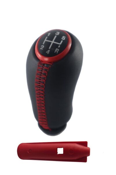 oto MEGANE 2,3 CLIO 3-4 FLUENCE SCENIC KANGOO - Red Cover and Exit for Leather Gear Knob