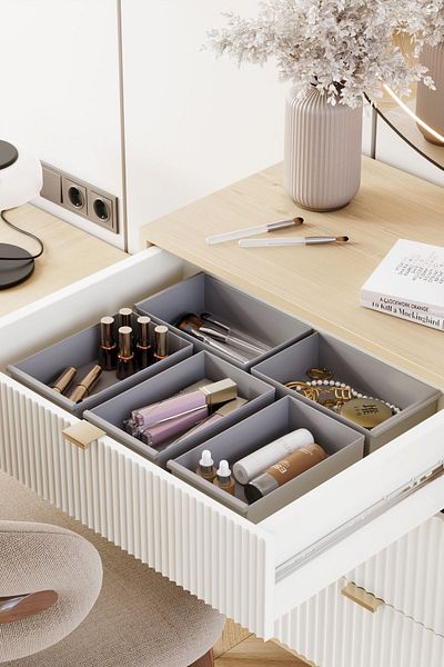 Pufwin Home 5 piese de bijuterie pentru machiaj cosmetic în sertar și set organizator multifuncțional