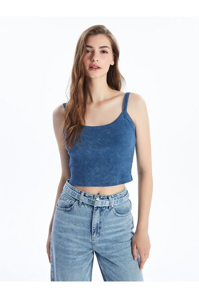LC Waikiki Γυναικείο Crop Tank Top LCW - U γιακά, ίσιο λουράκι