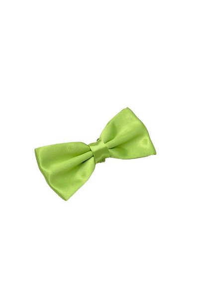 Brianze Pistachio Green Satin Bow Tie - Solid Color