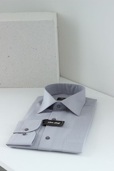 ALTINÇİZGİ Cvc Erkek Gömlek // Sert Yaka // Normal Kesim