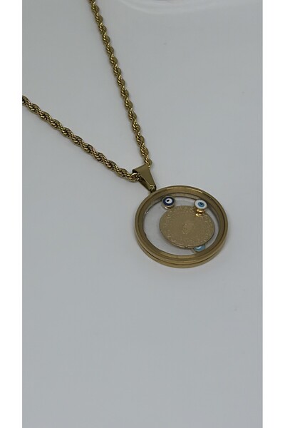 By Semra CAM KAPAKLI BURGU ZİNCİRLİ ÇERÇEVESİ AÇILAN İÇİNE ÇEYREK VE YARIM AL...