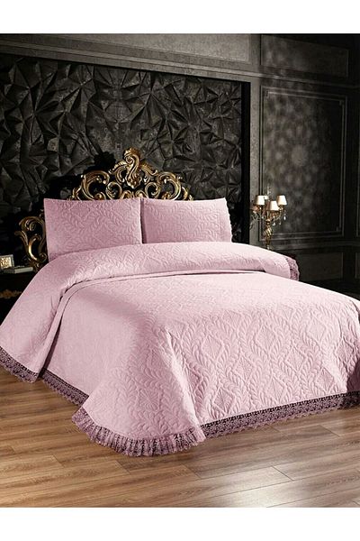 Hızlı Çeyiz Double Bedspread - 3 Piece Lace Set