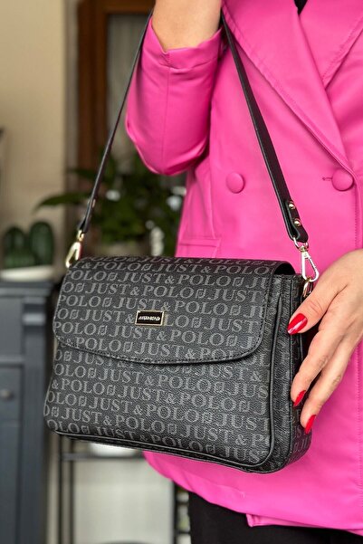 Just Polo Shoulder Bag with Strap 5 Compartments Special Series Women's Cross Shoulder Bag 2184 Cream 0303