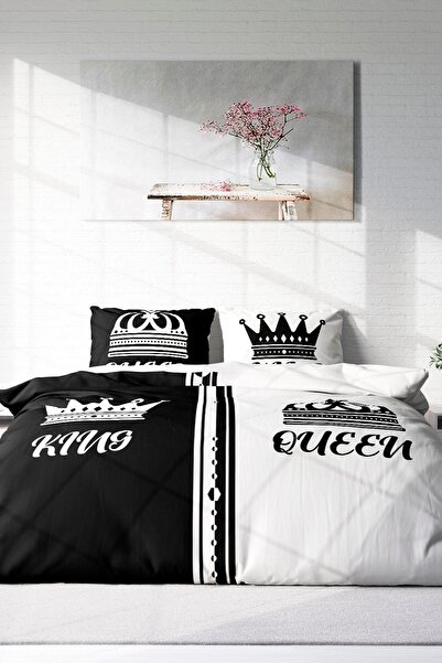 PerlaSera 3D Custom Design - Double Cotton Satin Duvet Cover Set, King-Queen